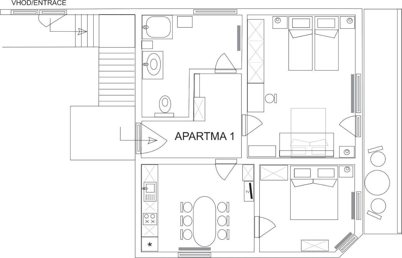 Apartma Kramar Podkoren ครานสกา โกรา ภายนอก รูปภาพ